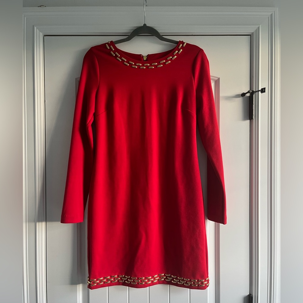 Red and gold Michael Kors dress